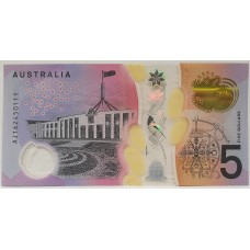 AUSTRALIA 2016 . FIVE 5 DOLLARS BANKNOTE . STEVENS/LOWE . 1st ISSUE POLYMER